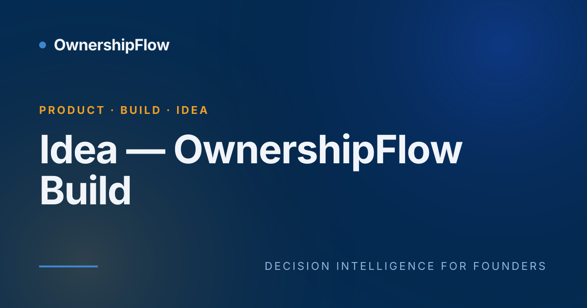 Idea — OwnershipFlow Build | OwnershipFlow